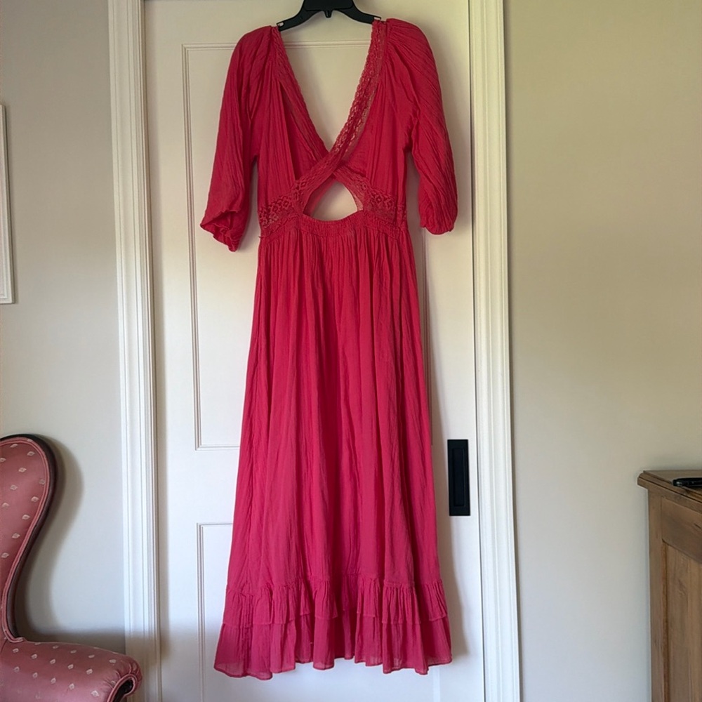 Free People Pink Flowy Dress